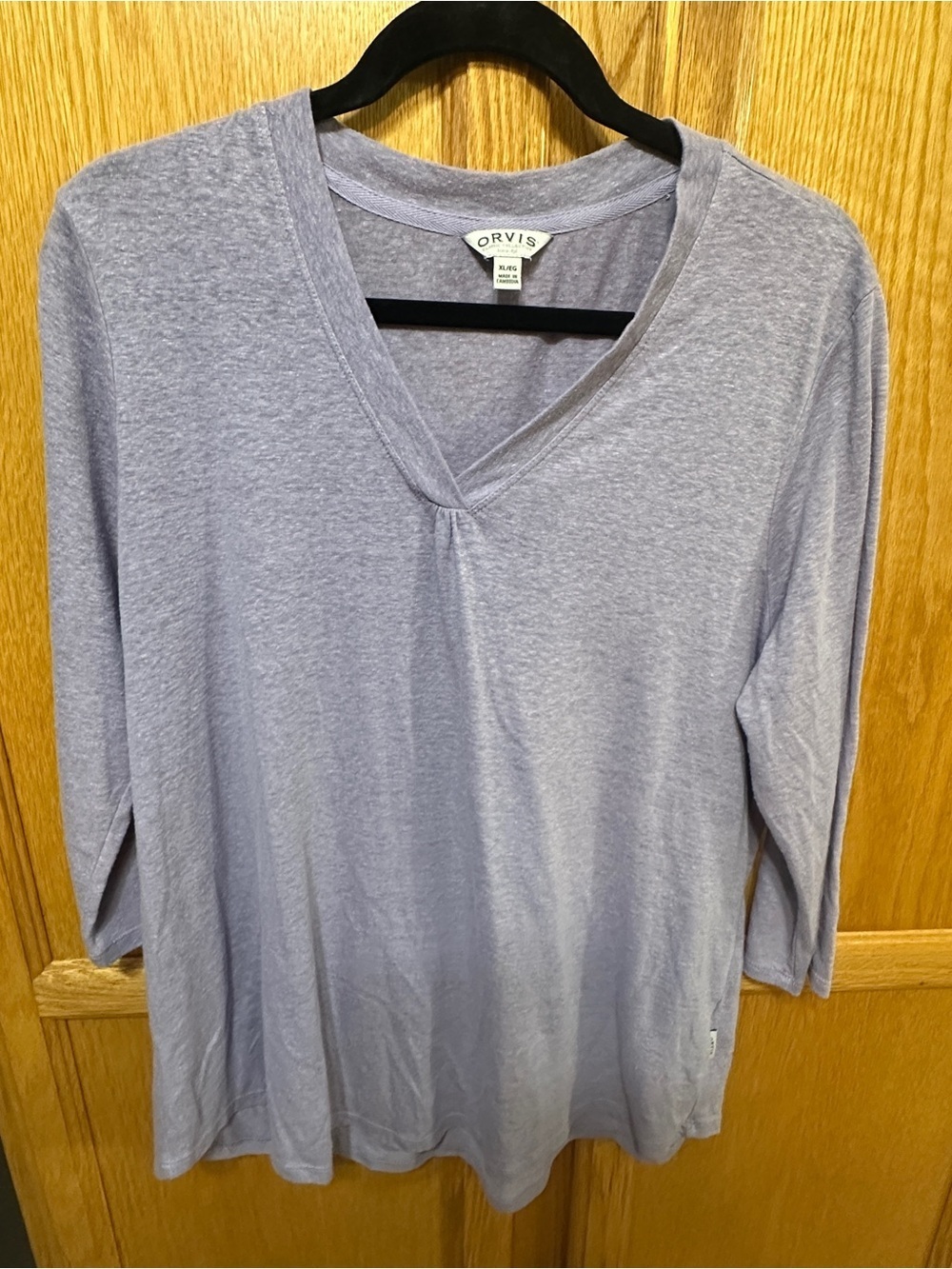 Orvis Lavender V-Neck Short Sleeve Tee - Picture 2 of 8